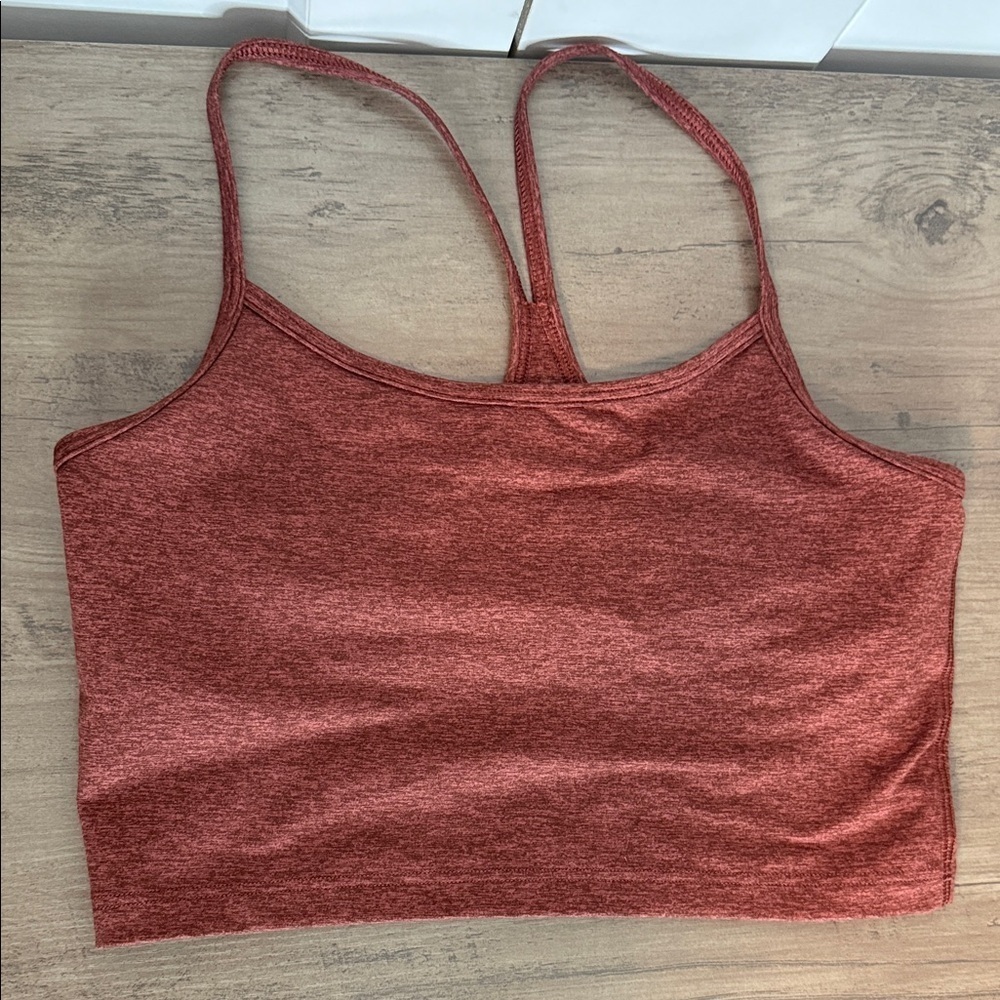 Aerie Offline Red Heathered Sports Bra - The Hugger Recharge - Medium